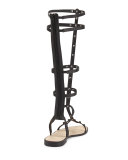 Giselle Studded Gladiator Sandal, Black