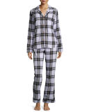 Raven Cotton Plaid Pajama Set