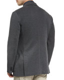 Double-Knit Two-Button Blazer