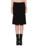 Mid-Rise Pencil Skirt, Black