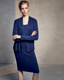 Stretch Silk Long Cami, Dark Night 