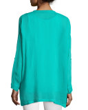Lusana Embroidered Georgette Top