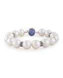 South Sea Pearl & Blue Sapphire Bracelet