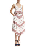 Watson Striped A-Line Skirt, Multi Colors