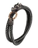 Naga Nylon Cord Wrap Bracelet, Black
