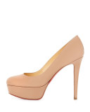 Bianca Patent Red Sole Pump, Nude