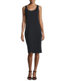 Sleeveless Luxe Pima Cotton Tank Dress, Plus Size