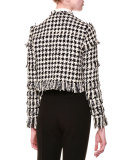 Tweed Houndstooth Jacket, Black/White