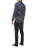 Chalk-Stripe Camo Sport Shirt