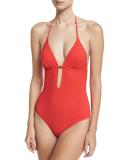 Gemini Link One-Piece Swimsuit, Red
