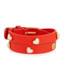 Amore Heart Leather Wrap Bracelet