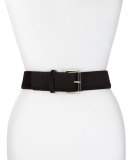 2"W Calf Hair Belt, Black