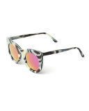 Boca Iridescent Cat-Eye Sunglasses, Horn/Pink