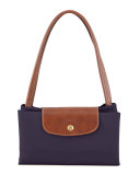 Le Pliage Large Monogram Shoulder Tote Bag, Purple