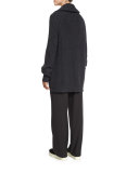 Ribbed Cardigan-Style Car Coat