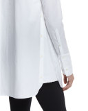 Kingsley Long-Sleeve Cotton Shirt, Bright White