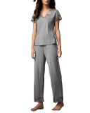 Zen Floral-Trim Pajamas