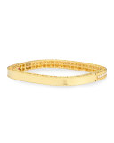 Princess Yellow Gold Thin Diamond Bangle