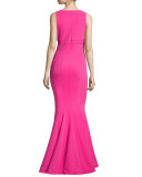 Ariana Sleeveless Ponte Bodycon Gown, Pink