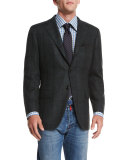 Cashmere Plaid Sport Coat, Olive