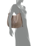 Darren Leather Hobo Bag, Graphite