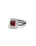 Petite Albion Ring with Pyrope Garnet and Diamonds