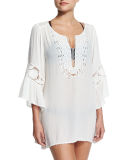 Breakaway Embroidered Coverup Tunic