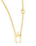 Wishbone Pendant Bezel Diamond Necklace