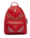 Stark Men's Stud Medium Backpack, Ruby Red