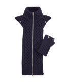 Upstate Knit Dickey w/Cuffs, Navy