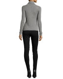 Inga Paneled Mock-Neck Cashmere Sweater