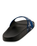PVC Stars Rubber Slide Sandal, Light Denim
