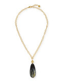 Mixed Dark Horn Pendant Necklace
