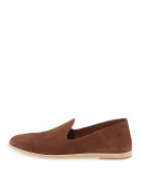 Yoshi Suede Slip-On Loafer, Chocolate