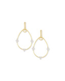 Yellow Gold Provence Pear Earring Charm Frames