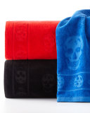 Tonal Skull-Print Beach Towel