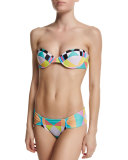 Diamond Abstract-Print Underwire Swim Top