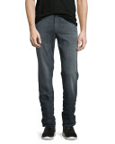 Straight-Leg FoolProof Denim Jeans, Wolf Gray