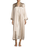 Garofano Lace-Trimmed Gown, Beige/Rosa 