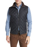 Hudson Lightweight Quilted Vest, Black