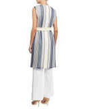 Fergie Belted Striped Vest