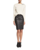 Queen Leather Pencil Skirt