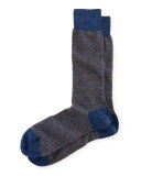 Merino-Blend Mini-Triangle Socks