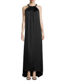 Beaded Halter Maxi Dress