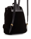Festival Small Velvet Backpack, Black