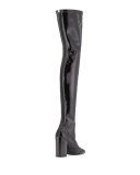 Madison Patent Over-The-Knee Boot, Black