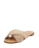 Edgedout Crisscross Fringe Slide Sandal