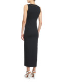 Cutout-Neck Long Coverup Dress