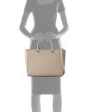 Robinson Large Zip-Top Tote Bag, French Gray