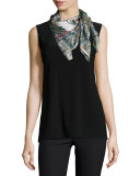 Kella Printed Silk Scarf